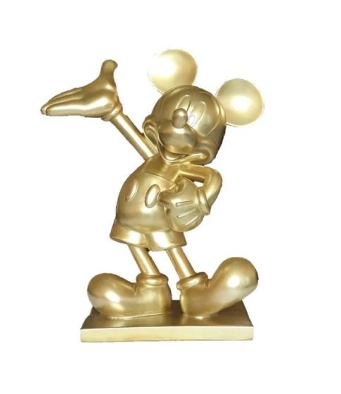 Mickey Mouse gold garden statue