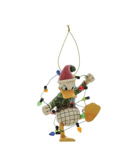 Donald Duck Wrapped in Lights Hanging Ornament
