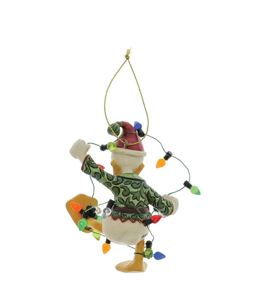 Donald Duck Wrapped in Lights Hanging Ornament