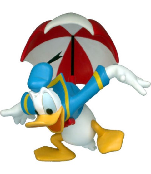Donald on umbrella
