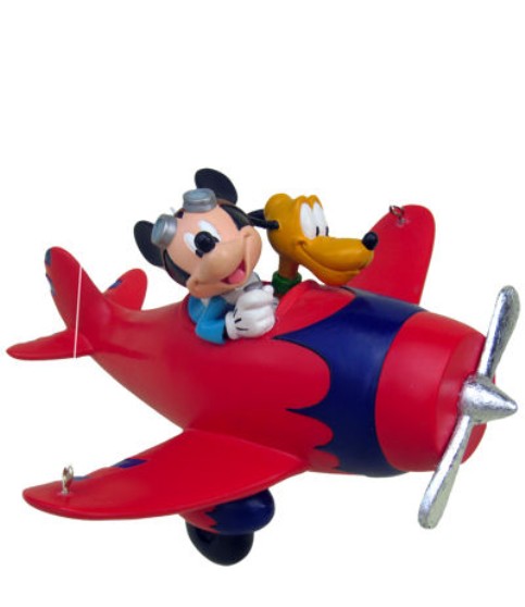 Mickey & Pluto in plane