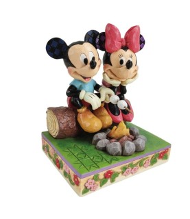 Love warms the heart: Mickey and Minnie Campfire (Signed by Jim Shore)