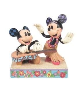 Hawaiian Holiday: Mickey & Minnie Hawaii Figurine (Signed by Jim Shore)