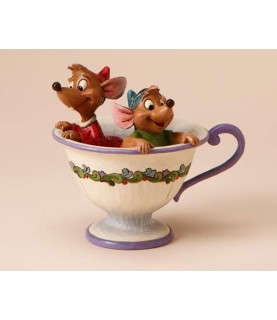 Cinderella Jaq & Gus in Teacup (Signed by Jim Shore)