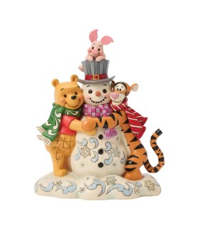 A Chilly Creation (Pooh and Friends Hugging Snowman)