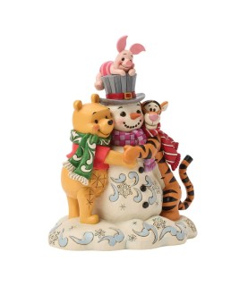 A Chilly Creation (Pooh and Friends Hugging Snowman)