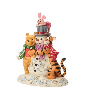 A Chilly Creation (Pooh and Friends Hugging Snowman)