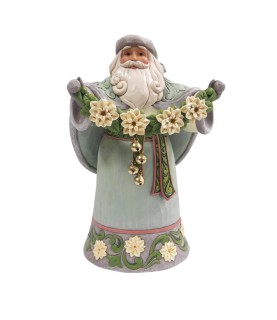 Opal & Moss Santa with Poinsettias
