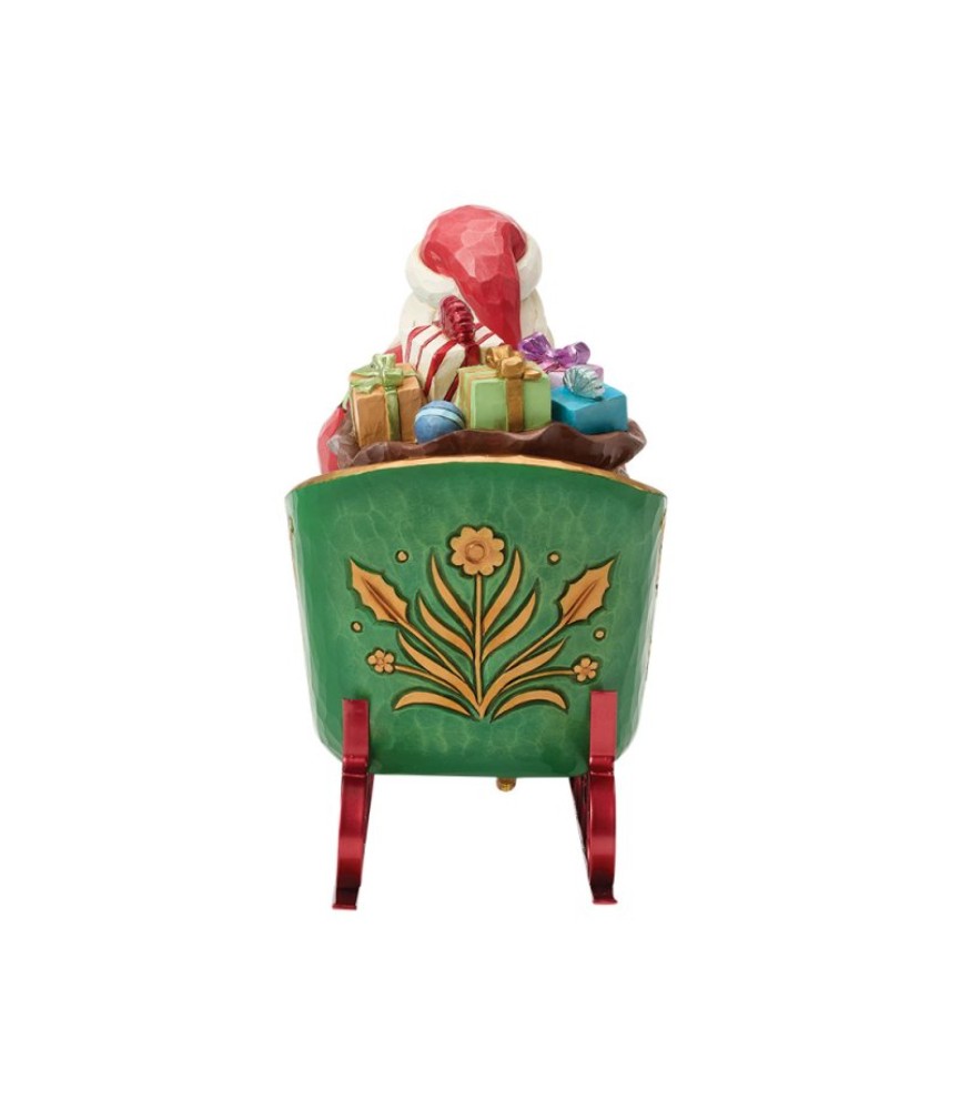 Santa in a Musical Sleigh Figurine