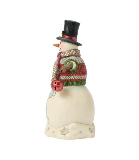 Snowman with Christmas Sign Figurine