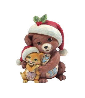 Vooruitbetaling: Hugging Dog and Cat Mini Figurine (Expected)
