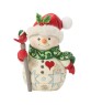Snowman with a Bird Pint Figurine