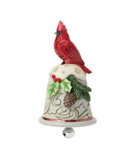 Cardinal Perched on a Bell Pint Figurine