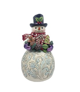 Voorschot: Snowman with Gingerbread Cookies Figurine (Expected)