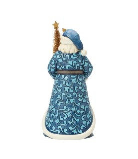 Voorschot: Blue & Gold Santa with Gold Sisal Tree (Expected)