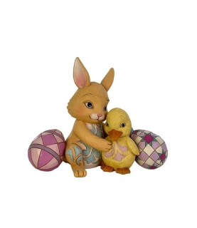 Advance: Easter Bunny Hugging Duckling Figurine (Expected)