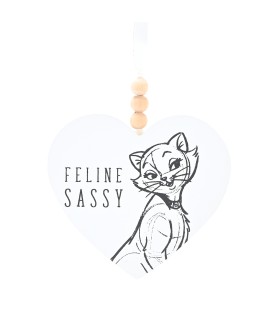Disney Cats & Dogs Heart Plaque - Feline Sassy