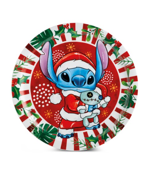 Red Serving plate Stitch Christmas