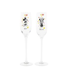 "Mr & Mrs": Mickey and Minnie Mouse Toasting Glasses